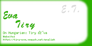 eva tiry business card